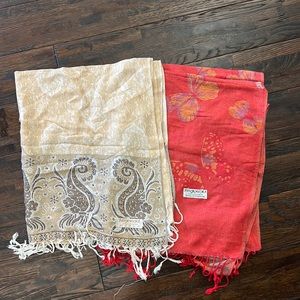 Two pashmina scarfs